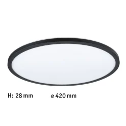 Paulmann Loftlamper > Atria Shine panel 3-trins sort 840 Ø42cm