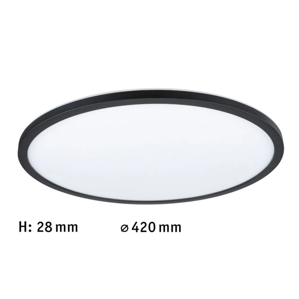 Paulmann Loftlamper > Atria Shine panel 3-trins sort 840 Ø42cm