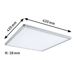Paulmann Arbejdsrum/Kontor|Loftlamper > Atria Shine panel 3-trins krom 840 42x42