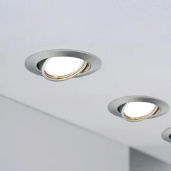 Indbygningsspots|Spotlights ^ Paulmann Base GU10 indbygningsspot, sæt m. 3, jern