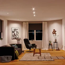Indbygningsspots ^ Paulmann Base, LED-indbygningsspot, 3 sæt, jern