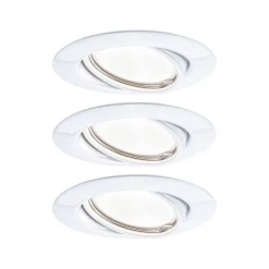 Indbygningsspots|Spotlights ^ Paulmann Base LED-spot, 3x, 3-step-dim hvid