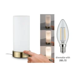 Paulmann Bordlamper > bordlampe Pinja messing/opal