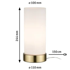Paulmann Bordlamper > bordlampe Pinja messing/opal