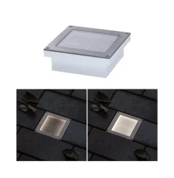 Nedgravet Udebelysning|Udendørs Spot ^ Paulmann Brick LED nedgravningslampe, 10x10 cm