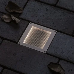 Nedgravet Udebelysning|Udendørs Spot ^ Paulmann Brick LED nedgravningslampe, 10x10 cm