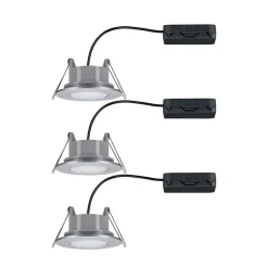 Udendørs Loftlamper|Indbygningsspots ^ Paulmann Calla drejelig dim Ø9cm 840 3 stk krom