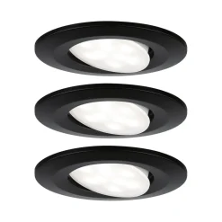 Paulmann Loftlamper|Indbygningsspots > Calla drejelig on/off Ø9cm 840 sort 3 stk