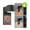 Væglampe Med Sensor|Væglamper ^ Paulmann Capea udendørs LED-væglampe, antracit, aluminium