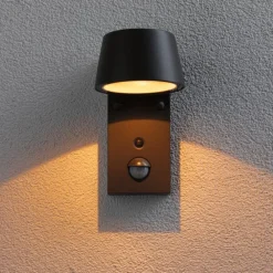 Væglampe Med Sensor|Væglamper ^ Paulmann Capea udendørs LED-væglampe, antracit, aluminium