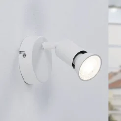 Paulmann Loftlamper|Spotlights > Carolina vægspot, hvidt, 1 lyskilde