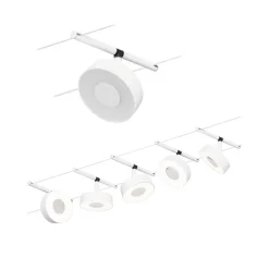 Arbejdsrum/Kontor ^ Paulmann Circle LED-wiresystem 5 lk, mat hvid