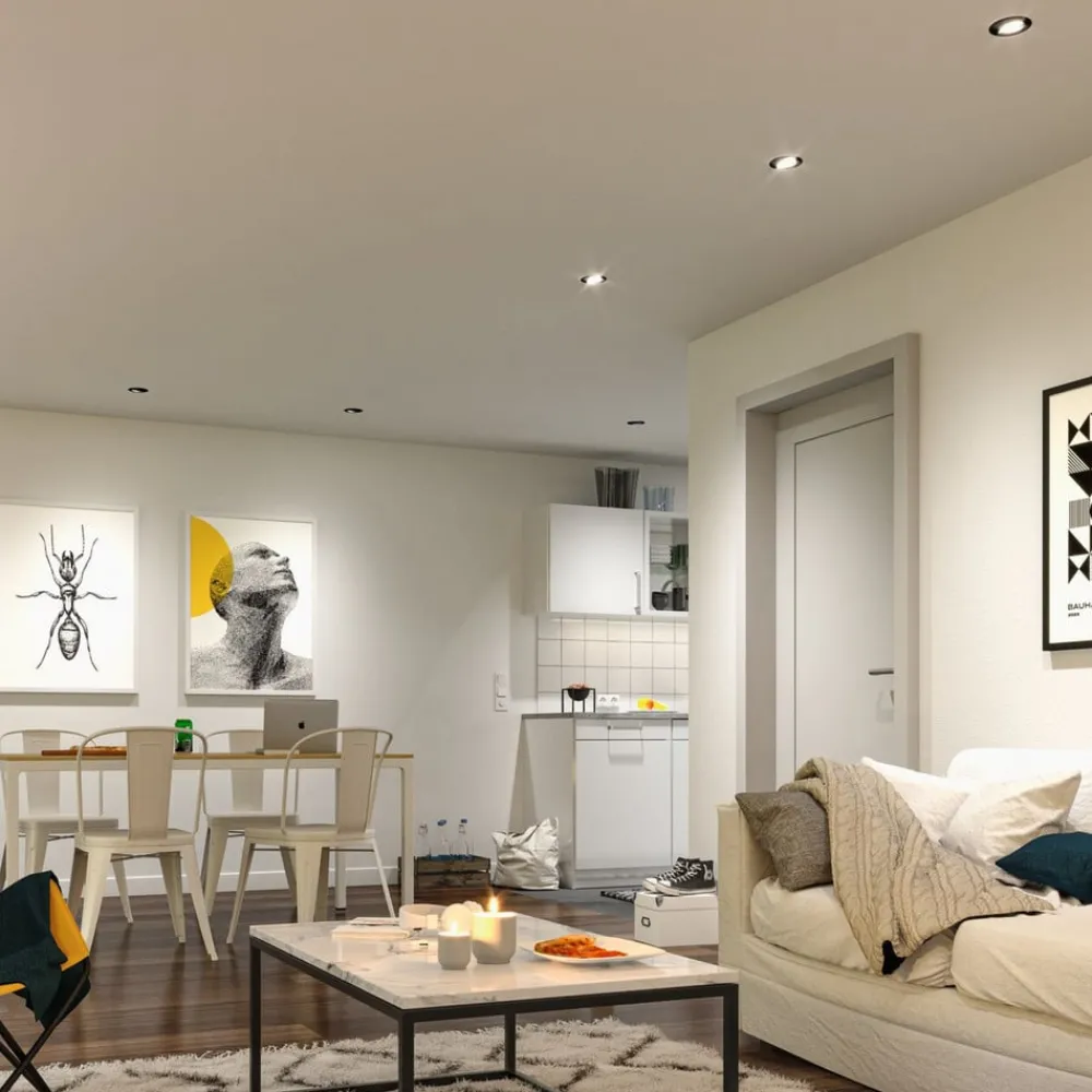 Paulmann Loftlamper|Indbygningsspots > Coin Base LED indbygningsspot sort 3 RGBW ZigBee