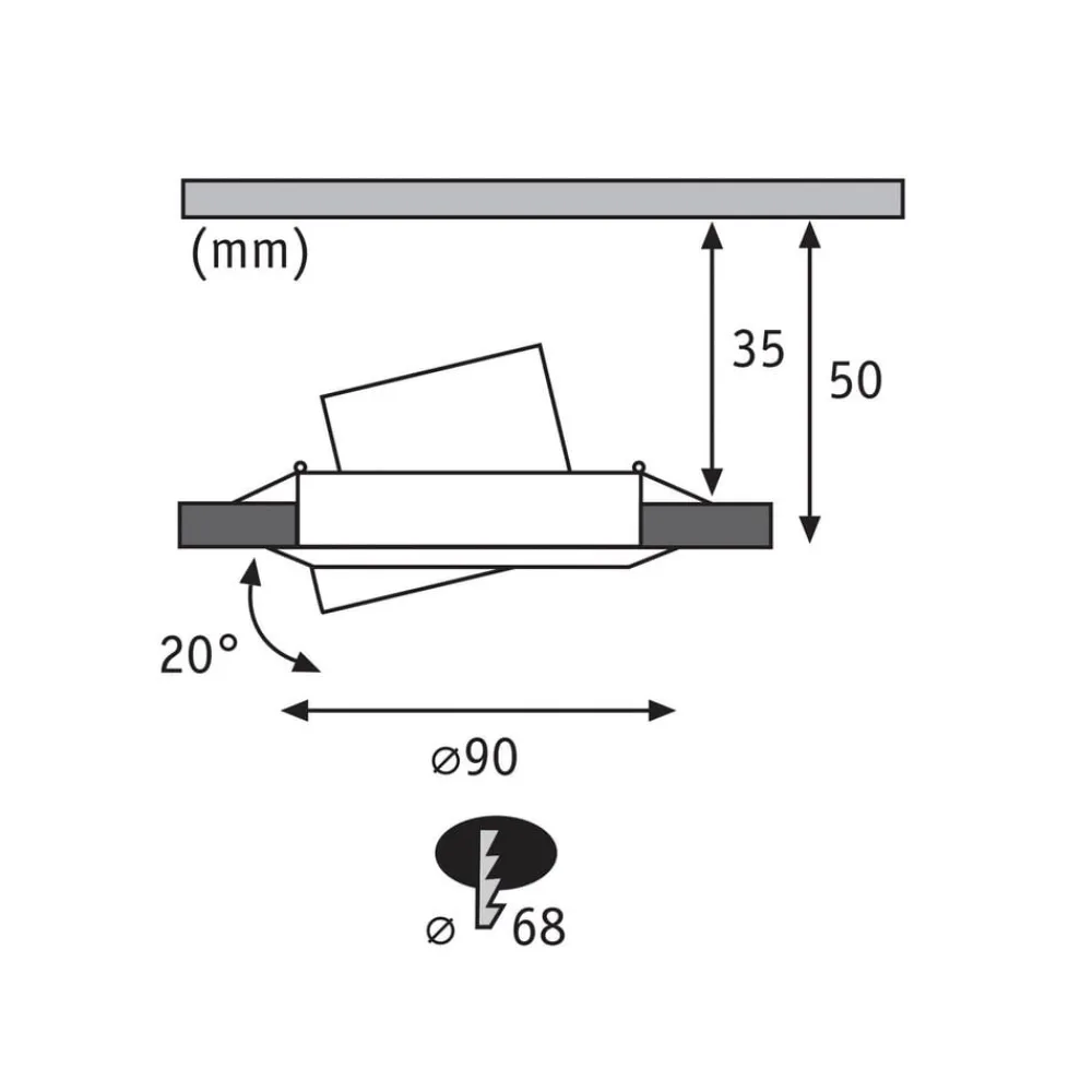 Paulmann Loftlamper|Indbygningsspots > Coin Base LED indbygningsspot sort 3 RGBW ZigBee
