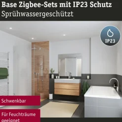 Paulmann Loftlamper|Indbygningsspots > Coin Base LED indbygningsspot sort 3 RGBW ZigBee