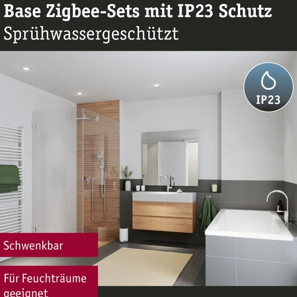 Paulmann Loftlamper|Indbygningsspots > Coin Base LED indbygningsspot sort 3 RGBW ZigBee