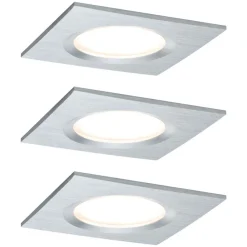 Paulmann Loftlamper|Indbygningsspots > Coin Slim LED-spot 3stk kantet alu