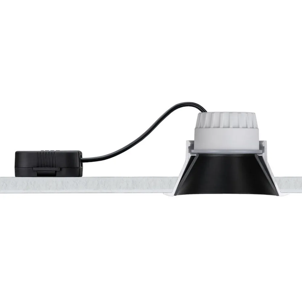 Loftlamper|Indbygningsspots ^ Paulmann Cole LED-spotlight, sølv-sort
