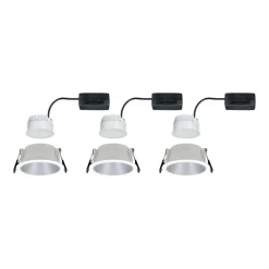 Gang|Loftlamper ^ Paulmann Cole LED-spot, sølv-hvid, 3-pak