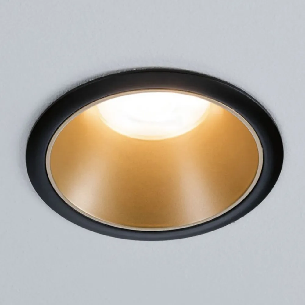 Paulmann Indbygningsspots|Spotlights > Cole Spotlight GU10, sort/guld