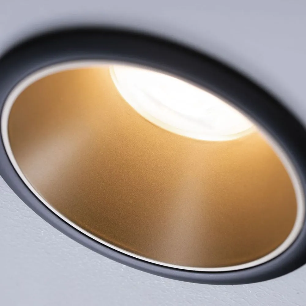 Paulmann Indbygningsspots|Spotlights > Cole Spotlight GU10, sort/guld