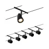 Arbejdsrum/Kontor ^ Paulmann Cup wiresystem basissæt 5 lk, mat sort