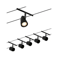 Arbejdsrum/Kontor ^ Paulmann Cup wiresystem basissæt 5 lk, mat sort