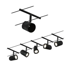 Arbejdsrum/Kontor ^ Paulmann Cup wiresystem basissæt 5 lk, mat sort