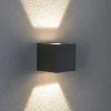 Paulmann Væglamper > Cybo udendørs LED-væglampe, 2.700 K, 8 x 8 cm, grå