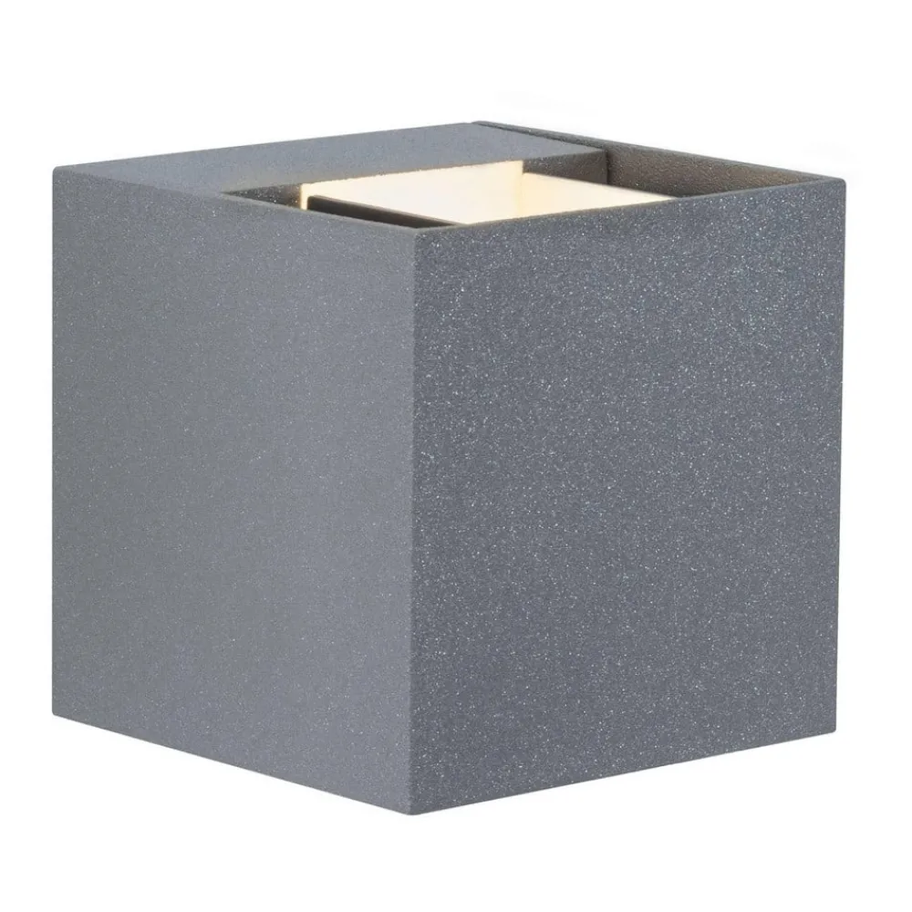 Paulmann Væglamper > Cybo udendørs LED-væglampe, 2.700 K, 8 x 8 cm, grå
