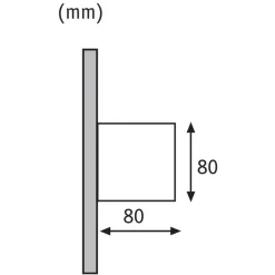 Paulmann Væglamper > Cybo udendørs LED-væglampe, 2.700 K, 8 x 8 cm, grå