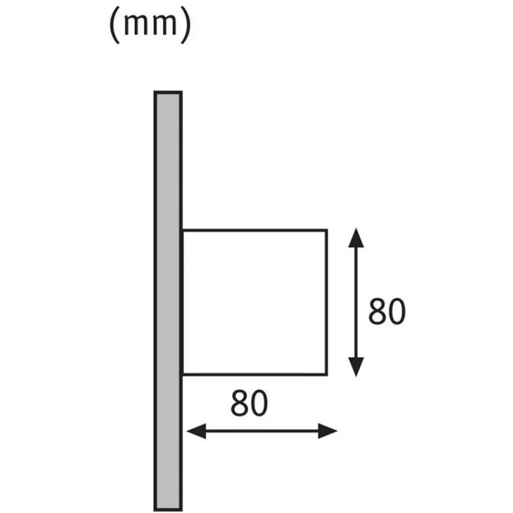 Paulmann Væglamper > Cybo udendørs LED-væglampe, 2.700 K, 8 x 8 cm, grå
