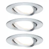 Paulmann Indbygningsspots|Spotlights > 3-delt Slim Coin, vippelig, dæmpbar, alu
