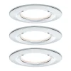 Paulmann Loftlamper|Indbygningsspots > 3-delt spot Nova rund, IP44 dæmpbar krom