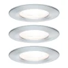 Paulmann Loftlamper|Indbygningsspots > 3-delt spot Nova rund, IP44 dæmpbar alu