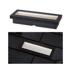 Paulmann Solcellelamper|Nedgravet Udebelysning > Domenic LED solcelle indbygningsgulvlampe 20x8cm
