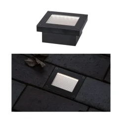 Paulmann Solcellelamper|Nedgravet Udebelysning > Domenic LED solcelle indbygningsgulvlampe 8x8cm