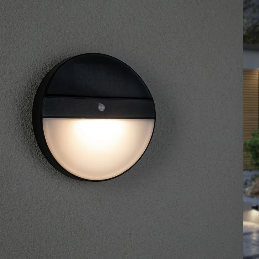 Solcelle Lampe Med Sensor|Væglampe Med Sensor ^ Paulmann Elois solcellelampe til vægmontering, bevægelsessensor