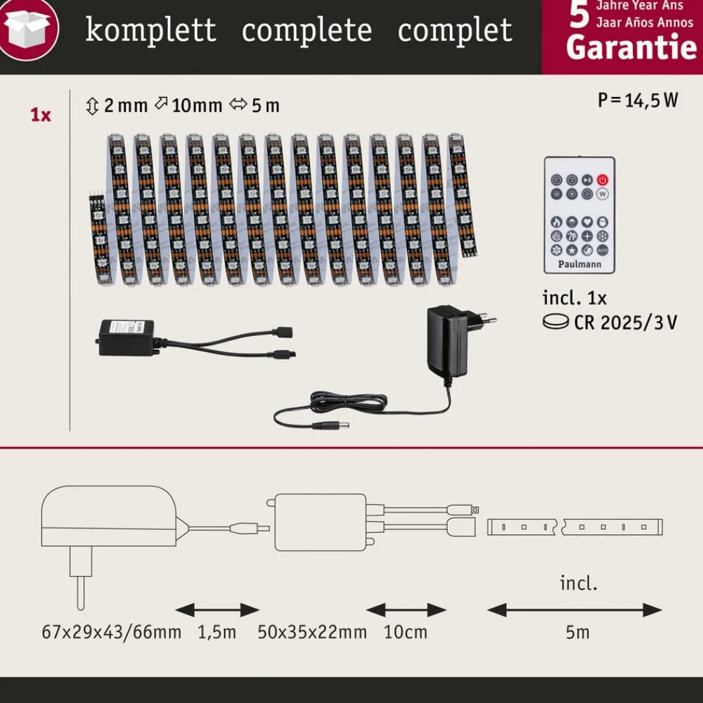 Paulmann Led Strips > EntertainLED LED-strip, RGB, sæt, 5m