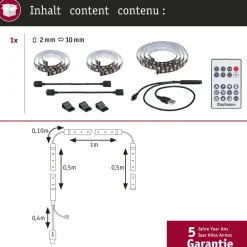 Paulmann Dekorationsbelysning|Led Strips > EntertainLED LED-Strip RGB TV 55 tommer