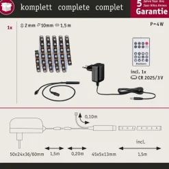 Dekorationsbelysning|Led Strips ^ Paulmann EntertainLED LED-strip, RGB, sæt, 1,5 m