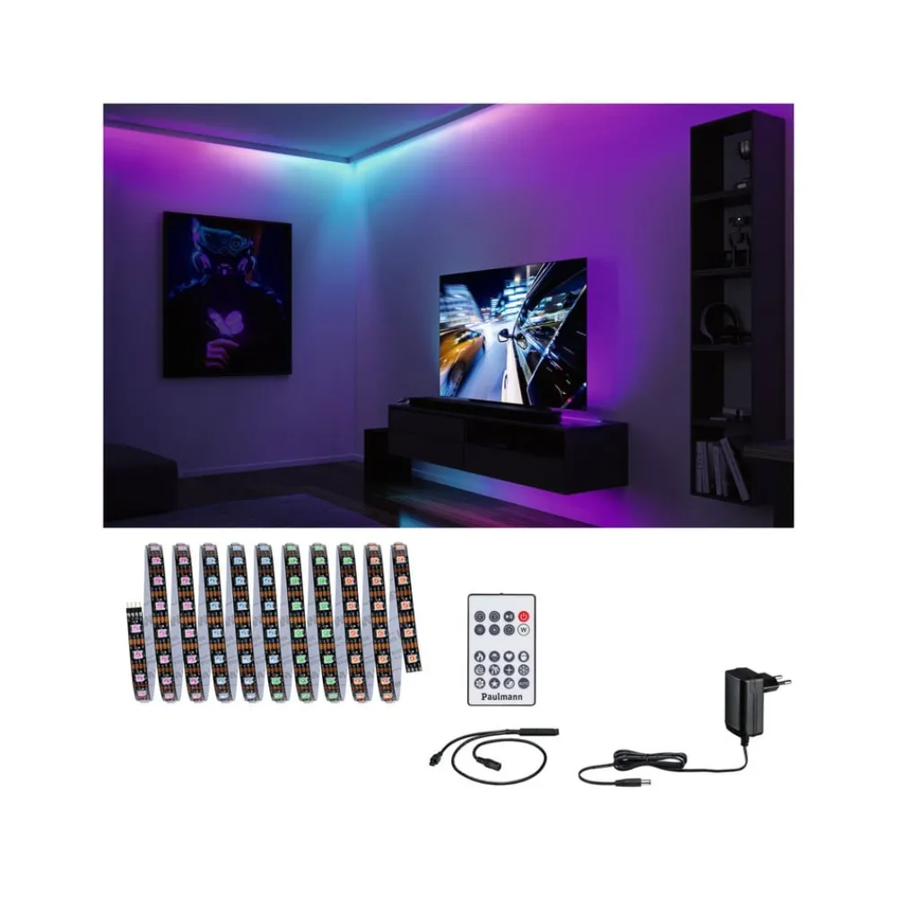 Paulmann Dekorationsbelysning|Led Strips > EntertainLED LED-strip, RGB, sæt, 3m