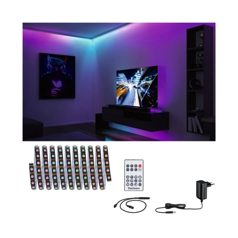 Paulmann Dekorationsbelysning|Led Strips > EntertainLED LED-strip, RGB, sæt, 3m