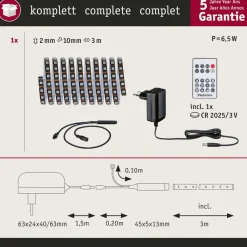 Paulmann Dekorationsbelysning|Led Strips > EntertainLED LED-strip, RGB, sæt, 3m