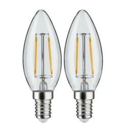 Paulmann Filament Pære > E14 2,7 W 2.700 K LED-kerte filament 2 st