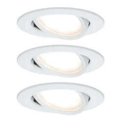 Paulmann Loftlamper|Loftlamper > 3-faset spot Nova Coin rund, drejelig, hvid