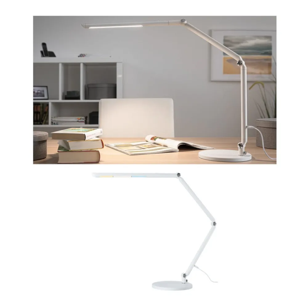 Paulmann Bordlamper > FlexBar LED-skrivebordslampe, hvid