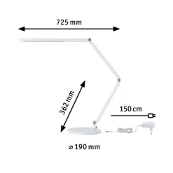 Paulmann Bordlamper > FlexBar LED-skrivebordslampe, hvid