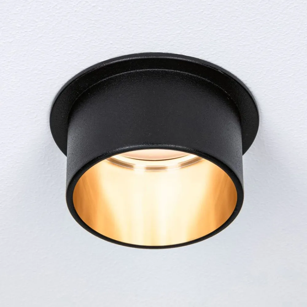 Paulmann Loftlamper|Indbygningsspots > Gil LED indbygget sort mat/guld