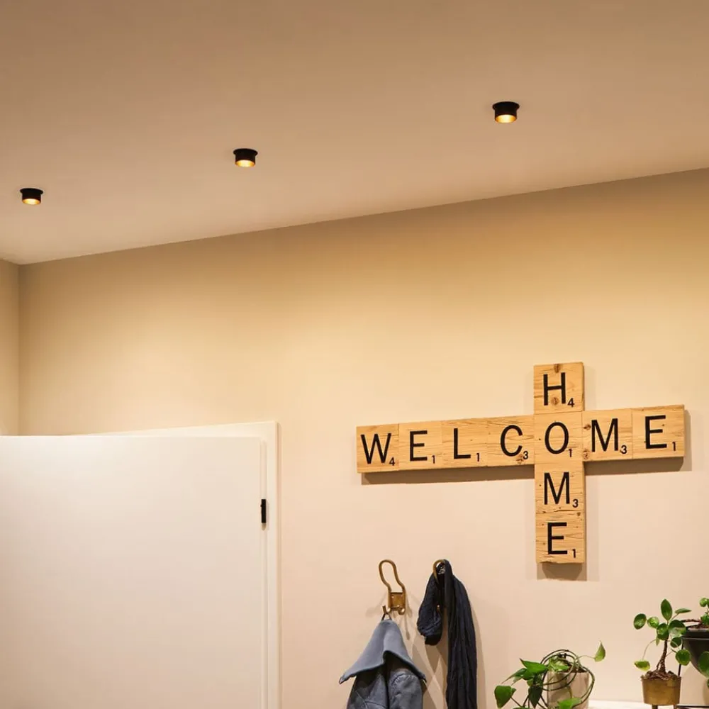 Paulmann Loftlamper|Indbygningsspots > Gil LED indbygget sort mat/guld